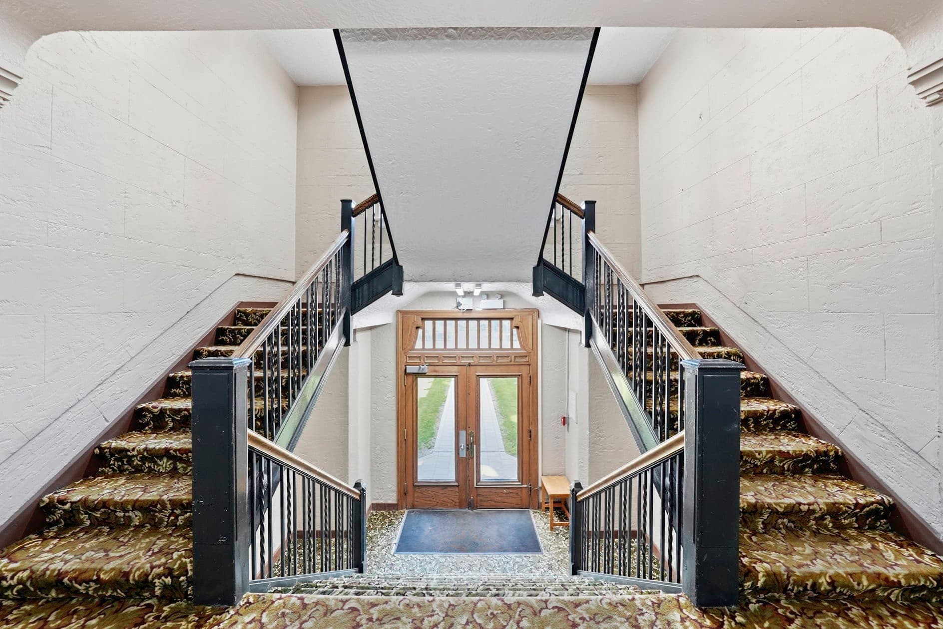 Cambridge Apartments — heritage entrance staircase