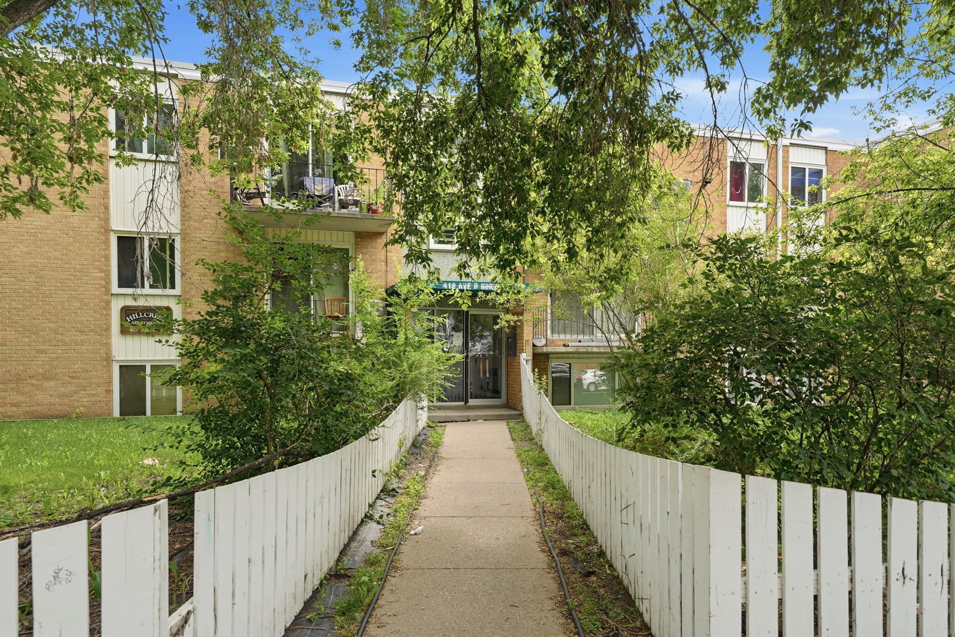 Midtown Apartments — front entrance walkway