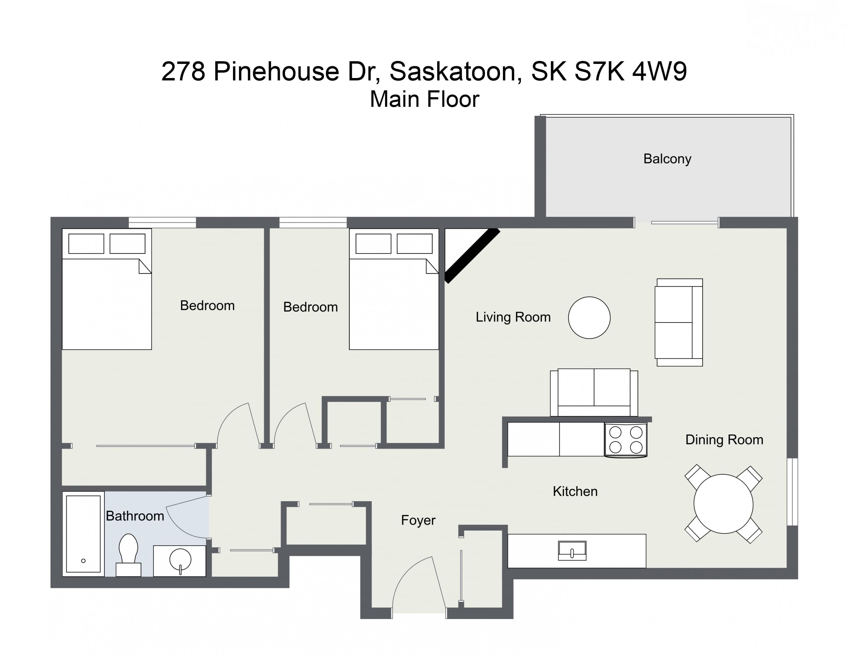 Typical suite floor plan