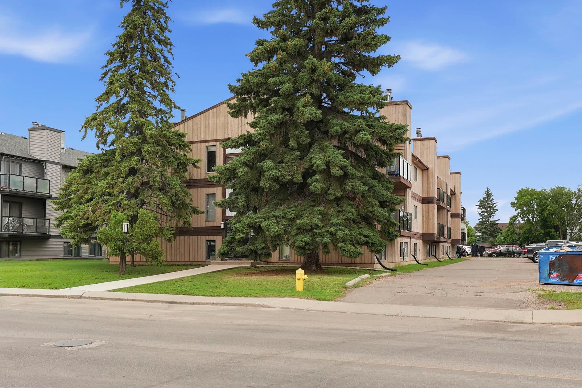 Pinehouse Apartments — building exterior from the street